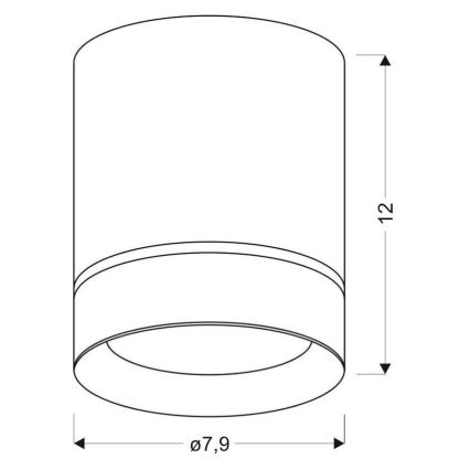 Luce Spot TUBA 1xGU10/15W/230V bianco