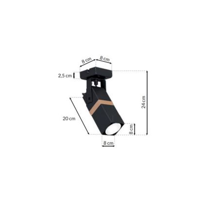 Luce Spot VIDAR 1xGU10/25W/230V