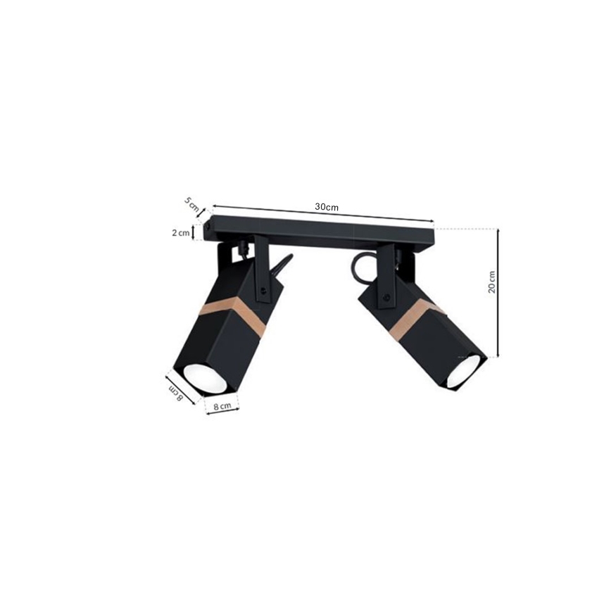 Luce Spot VIDAR 2xGU10/25W/230V