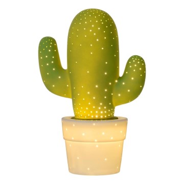 Lucide 13513/01/33 - Lampada da tavolo CACTUS 1xE14/25W/230V verde
