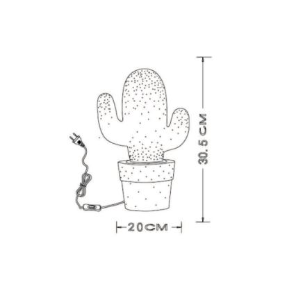 Lucide 13513/01/33 - Lampada da tavolo CACTUS 1xE14/25W/230V verde