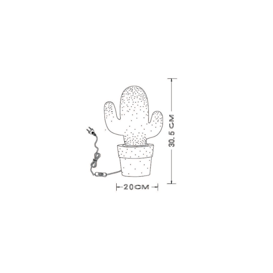 Lucide 13513/01/33 - Lampada da tavolo CACTUS 1xE14/25W/230V verde