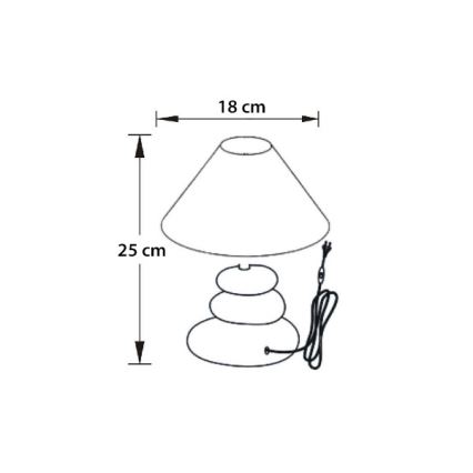 Lucide 14560/81/39 - Lampada da tavolo KARLA 1xE14/ESL 9W/230V