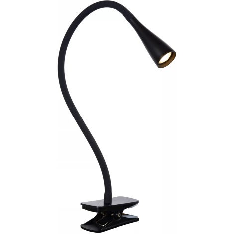 Lucide 18256/03/30 - Lampada da tavolo LED dimmerabile con funzione Touch con clip ZOZY LED/4W/230V nero