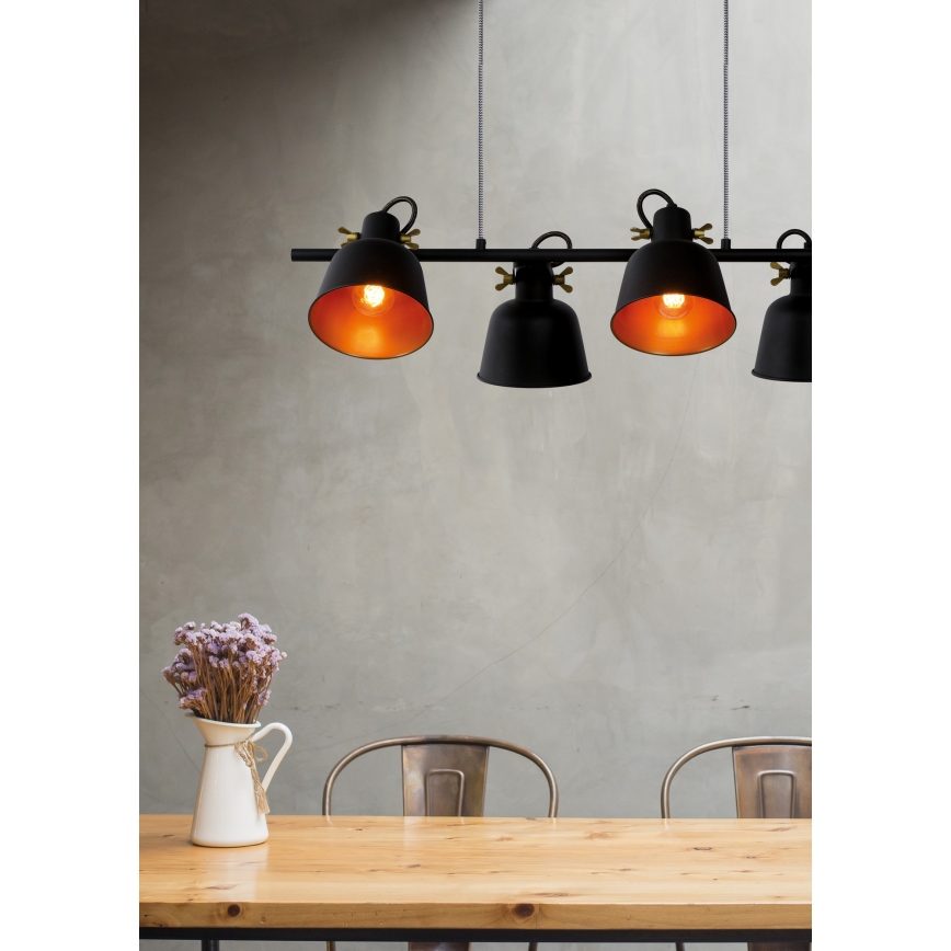 Lucide 45380/04/30 - Lampadario su filo PIA 4xE27/60W/230V