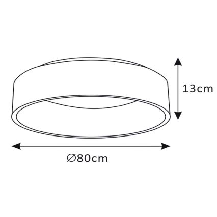 Lucide 46100/80/31 - Lampada da soffitto dimmerabile a LED TALOWE LED/80W/230V ? 80 cm