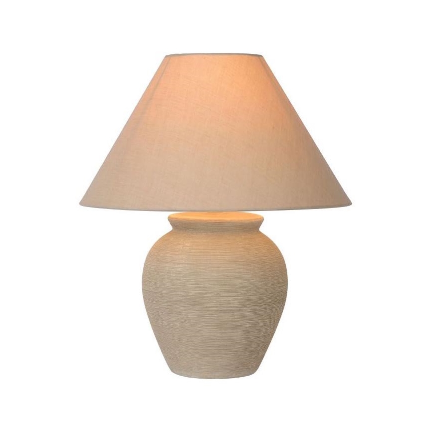 Lucide 47507/81/38 - Lampada da tavolo RAMZI 1xE27/60W/230V beige
