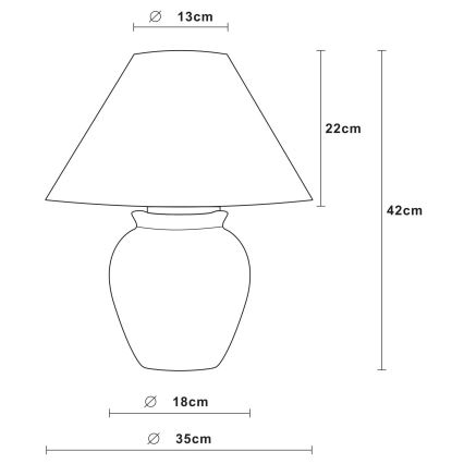 Lucide 47507/81/38 - Lampada da tavolo RAMZI 1xE27/60W/230V beige