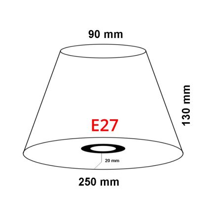 Lucide 61022/25/55 - Paralume giornali E27 diam. 25cm