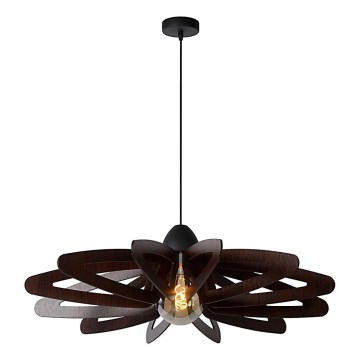 Lucide 77483/76/30 - Lampadario su filo ZIDANE 1xE27/15W/230V marrone/nero