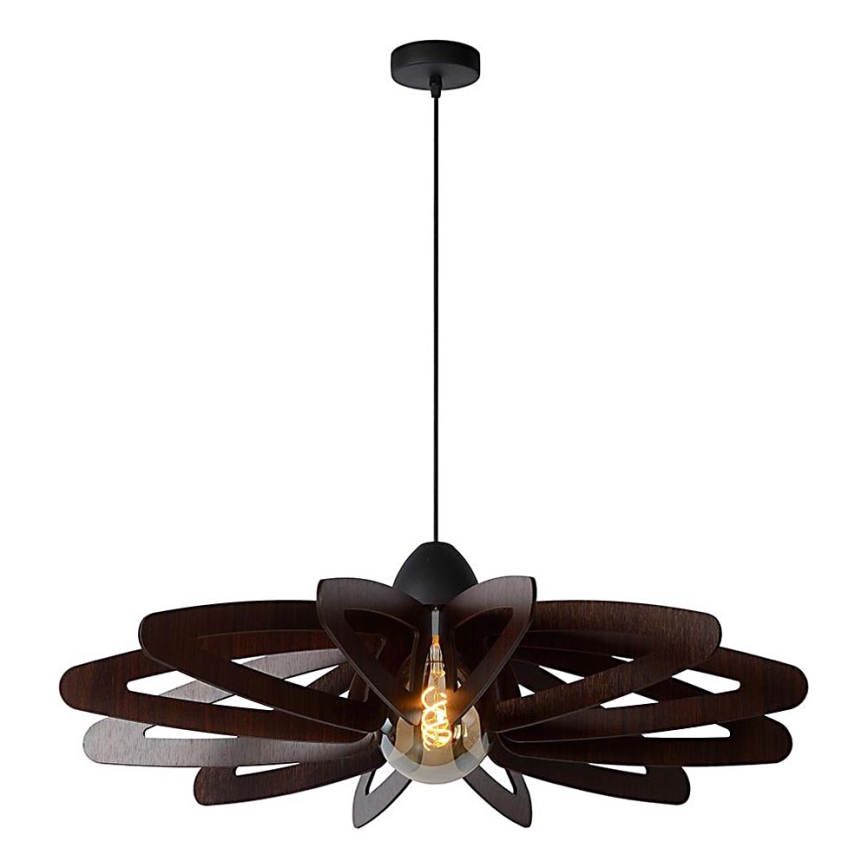 Lucide 77483/76/30 - Lampadario su filo ZIDANE 1xE27/15W/230V marrone/nero