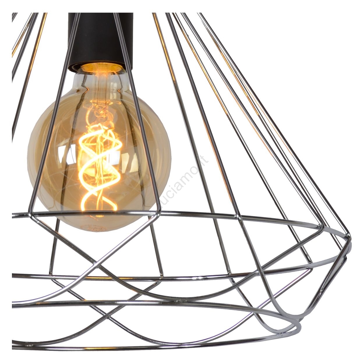 Lampadario A Sospensione Lucide Kyara – 32 Cm, Metallo Bianco, Regolabile, Per Lampadina E27