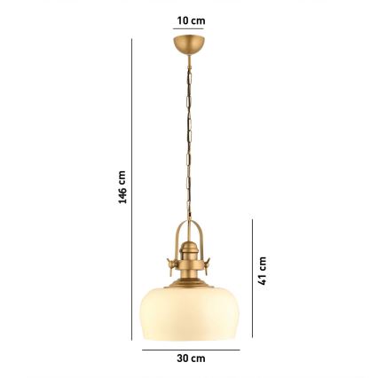 Lustra MONZA 1xE27/40W/230V, diametro 30 cm, crema/bronzo
