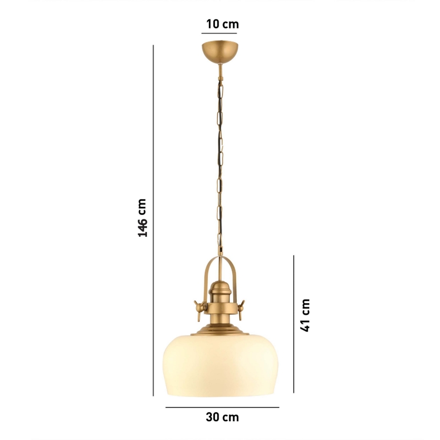 Lustra MONZA 1xE27/40W/230V, diametro 30 cm, crema/bronzo