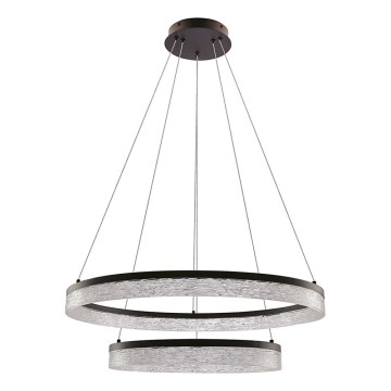 Lustro a sospensione FROZI LED/38W/230V Ø 60 cm nero