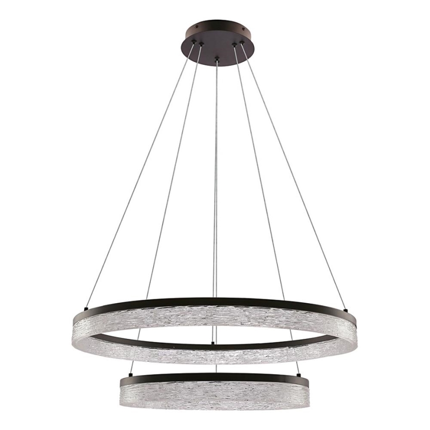 Lustro a sospensione FROZI LED/38W/230V Ø 60 cm nero