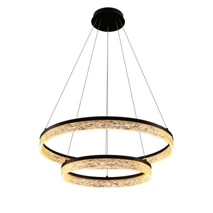 Lustro a sospensione FROZI LED/38W/230V Ø 60 cm nero