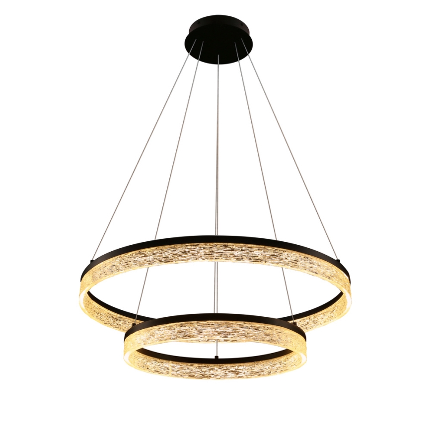 Lustro a sospensione FROZI LED/38W/230V Ø 60 cm nero