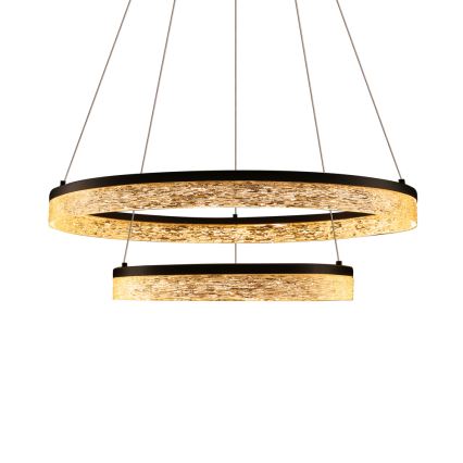 Lustro a sospensione FROZI LED/38W/230V Ø 60 cm nero