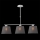 LUXERA 18067 - Lampadario COMBO 3xE27/60W grigio
