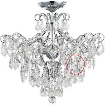 Luxera 33304 - Cristallo di ricambio per lampadario GRANADA 5 cm