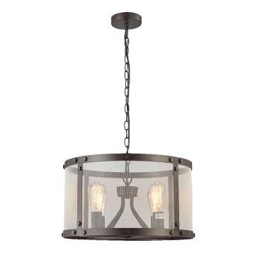LUXERA 46071 - Lampadario a sospensione con catena IOWA 4xE27/60W/230V