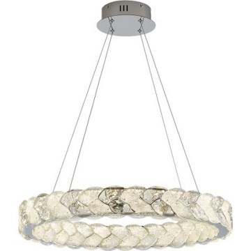 LUXERA 46156 - Lampadario a sospensione con cavo LARUNA LED/38W/230V 4000K cromo opaco