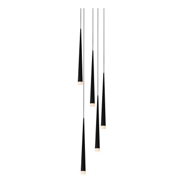 LUXERA 48004 - Lampadario a sospensione EBONY 5xG9/40W/230V