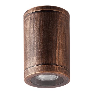 Luxera 48326 - Plafoniera da esterno MOPTI 1xGU10/7W/230V IP54 bronzo
