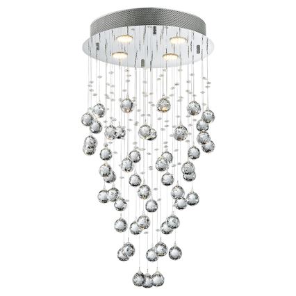 LUXERA 62411 - Lampadario fisso di cristallo NORR 4xGU10/50W/230V