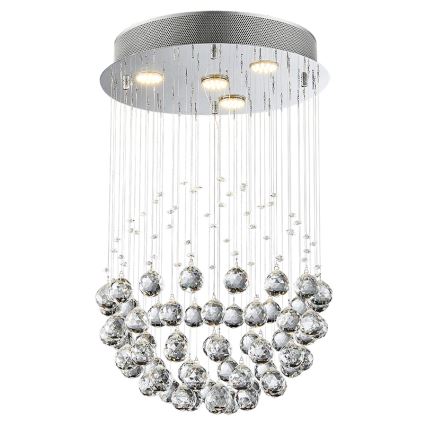 LUXERA 62413 - Lampadario fisso di cristallo XAVER 4xGU10/50W/230V