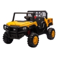 Macchinina elettrica CAT 60W/7500 mAh giallo/nero con telecomando