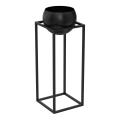 Maceta de metal 81,3x29 cm nero