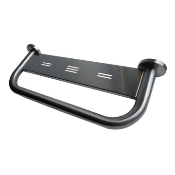 Maniglia con ripiano 58x8 cm acciaio inox/argento