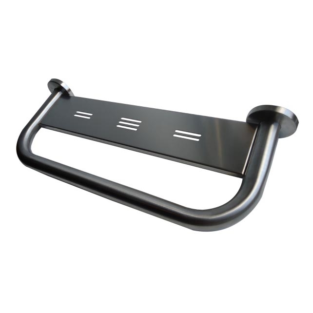 Maniglia con ripiano 58x8 cm acciaio inox/argento