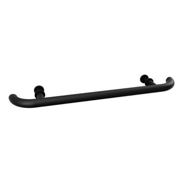 Maniglia per porta 70 x 4 cm, acciaio inox/nero