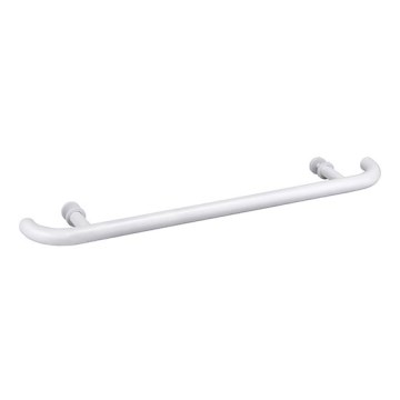 Maniglia per porta 80x4 cm acciaio inox/bianco