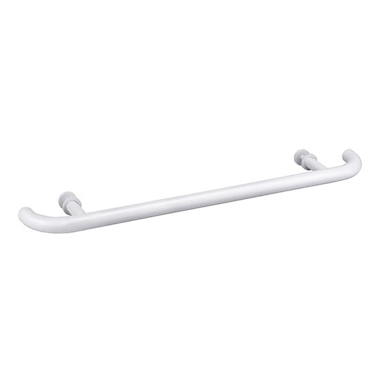 Maniglia per porta 80x4 cm acciaio inox/bianco