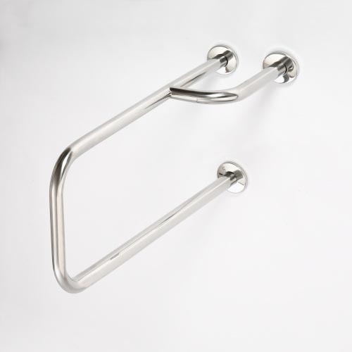 Maniglione di sostegno 23,5x38 cm acciaio inox/argento