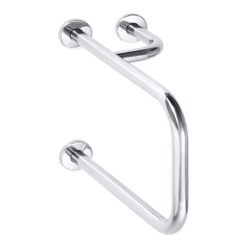 Maniglione di supporto 23,5 x 38 cm in acciaio inox, finitura argento