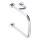 Maniglione di supporto 23,5 x 38 cm in acciaio inox, finitura argento