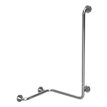 Maniglione per doccia 58x118 cm, in acciaio inossidabile, finitura argentata