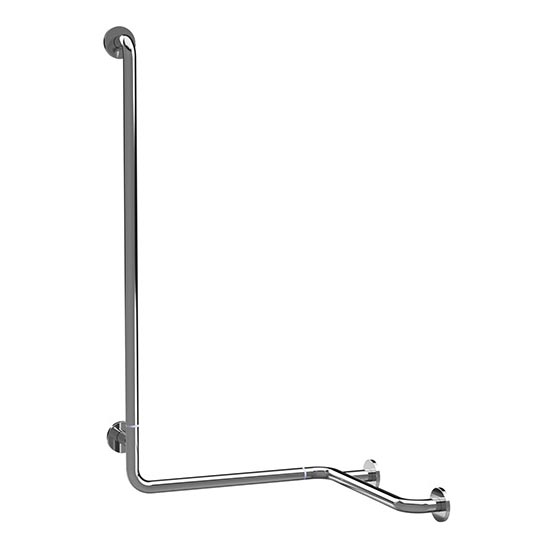 Maniglione per doccia 66x118 cm, acciaio inox/argento