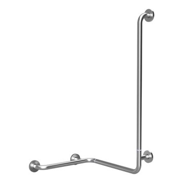Maniglione per doccia 66x118 cm in acciaio inox, finitura argento