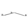 Maniglione per doccia 71x8 cm in acciaio inox, finitura argento