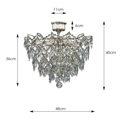 Markslöjd 100510 - Lampadario di cristallo a plafone ROSENDAL 4xE14/40W/230V