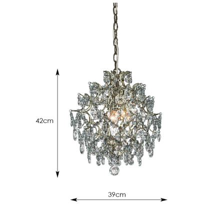 Markslöjd 100524 - Lampadario a sospensione con catena ROSENDAL 3xE14/40W/230V