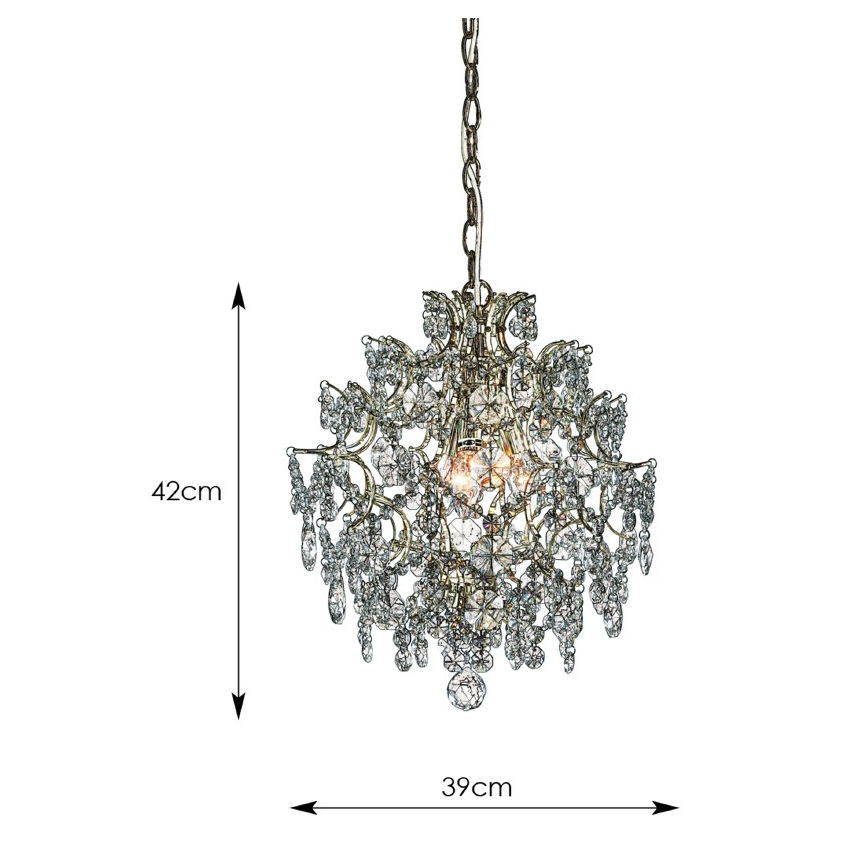 Markslöjd 100524 - Lampadario a sospensione con catena ROSENDAL 3xE14/40W/230V
