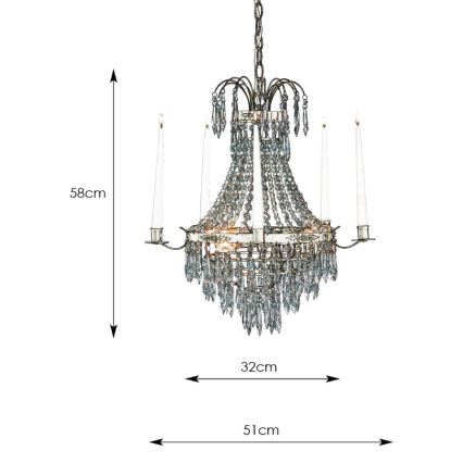Markslöjd 100602 - Lampadario a sospensione con catena KRAGEHOLM 3xE14/40W/230V ottone