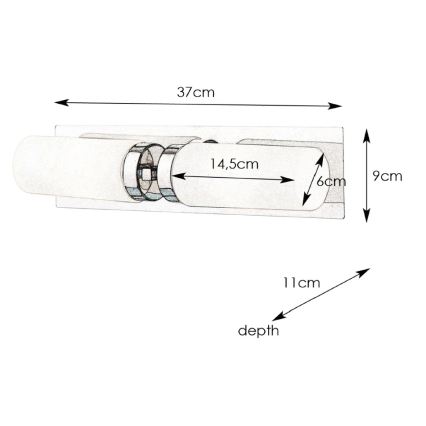 Markslöjd 102478 - Applique da bagno NORRSUNDET 2xE14/40W/230V IP44